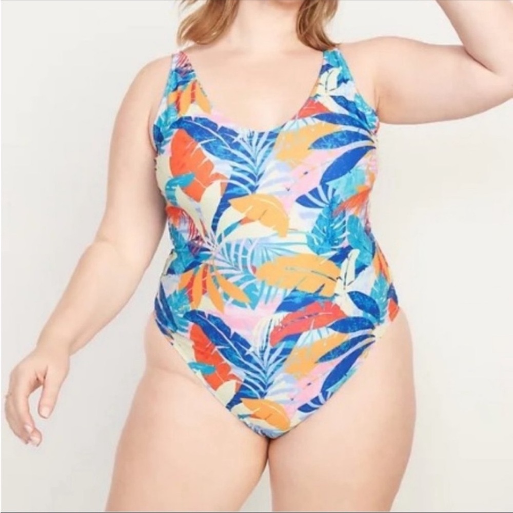 Old Navy Tropical Matching Printed One-Piece Swimsuit for Women